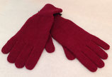Handschuhe in Weinrot aus 100 % Alpakawolle