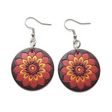 Ohrringe Disc Floral, Flaschenkürbis