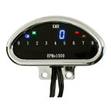 Electronic CNC aluminum speedometer (KMH) chrome