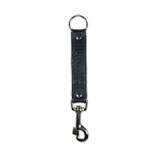 LUCKY 13 MGF CO LEATHER EMBOSSED KEYCHAIN BROWN