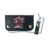 LUCKY 13 GREASE, GAS AND GLORY LEATHER PATCH WALLET