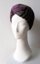 Stirnband "Bella" (Aubergine, Flieder & Greige)