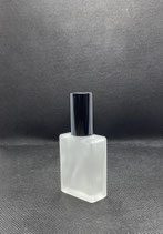 擦りガラス香水瓶15ml （黒キャップ）