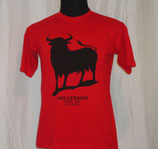 Camiseta Unisex - Toro Negro Roja