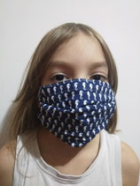 A l'unité - Masque barrière en tissu modèle STANDARD - taille ENFANT de 5 à 7 ans