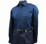 Dienstbluse blau - Langarm  inkl. Logostick Silhouette Schleswig-Holstein, Größe 40