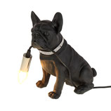 Lampe bouledogue noir