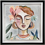 Portrait femme sur plexi