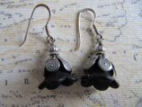 Pendientes Flor negra