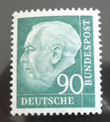 Bund 0265xw 90 Pf Heuss II  geprüft