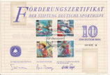 DSH Förderungszertifikat - 1995    10 DM  - Sportmarken