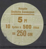 Bund 1448     5 Pf   Verschluss- Stangendeckel
