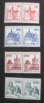 Berlin 587 - 590 wP   Burgen und Schlösser  (II)   Bogenmarken