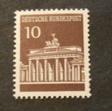 Bund 0506w RA01  10 Pf Brandenburger Tor  Rollenanfangsmarke 1000