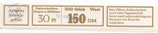Bund 0914  30 Pf   Banderole  von    500er Rolle  Type