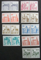 Berlin 532 - 540 wP   Burgen und Schlösser  (I)   Bogenmarken