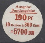 Bund 0919    190 Pf   Verschluss- Stangendeckel  der  300er Rolle
