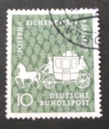 Bund 0280   10 Pf   100. TT  Joseph von Eichendorff