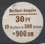 Berlin 0534  -  30 Pf Burgen und Schlösser  - R300er  Verschlußteller  Type IIIy