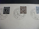 Brief mit Dt. Post 2,10 und 12 Pf   Sonderstempel Dachau  19.5.1947  -  1. Gedächtniskundgebung  Brief