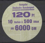 Bund 1375    120 Pf   Verschluss- Stangendeckel     Versatzdruck