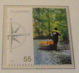 Bund 2481  55 cent Post- Briefausträger im Boot auf einem Gewäser