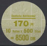 Bund 1535    170 Pf   Verschluss- Stangendeckel   tief stehend