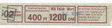 Bund 1562   400 Pf   Banderole    Type III
