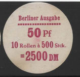 Berlin 0536  -  50 Pf Burgen und Schlösser  - R500er  Verschlußteller  Type I
