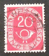 Bund 0130     20 Pf  Posthorn  gest