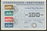 DSH Förderungszertifikat - 1970    100 DM  - Sportmarken