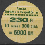 Berlin 0590  -  230 Pf Burgen und Schlösser  - R300er  Verschlußteller  Type Vy