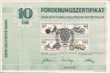 DSH Förderungszertifikat - 1983    10 DM  Berlin