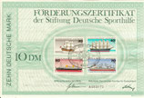 DSH Förderungszertifikat - 1977    10 DM  Bonn