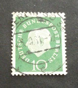 Berlin  183  R01 uN  10 Pf Heuss III  gest. adB.