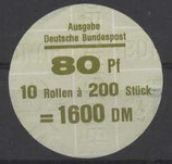 Bund 1342    80 Pf   Verschluss- Stangendeckel