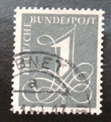 Bund 0226   1 Pf  Ziffernzeichnung gest