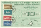 DSH Förderungszertifikat - 1970    10 DM  - Sportmarken