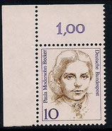 Bund 1359 Paula Modersohn-Becker  10 Pf   ** vom Eckrand