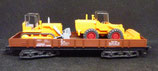 Märklin 4474 Niederbordwaggon mit Radlader und Raupe von Wiking  ohne OVP