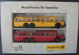 Brekina Serie 011  -  Postbusse MB 10000    Modellautos für Sammler - Deutsche Post