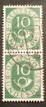 Bund 0128   sP  10 Pf  Posthorn  gest