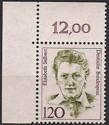 Bund 1338 Elisabeth Selbert  120 Pf **  vom Eckrand
