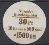 Bund 0914    30 Pf   Verschluss- Stangendeckel  der  500er Rolle