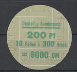Bund 1665   200 Pf   Verschluss- Stangendeckel
