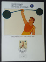 Bund 1499  Sportmarke 1991   ESST Bonn auf DSH - Blatt numeriert
