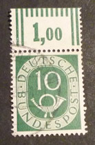 Bund 0128   OR  10 Pf  Posthorn  gest