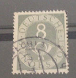 Bund 0127      8 Pf  Posthorn mit keiner Besonderheit  Wz 4w - nicht Wz Z  gest.