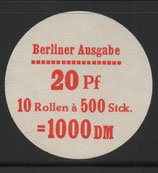Berlin 0533  -  20 Pf Burgen und Schlösser  - Verschlußteller  Type I