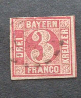 AD Bayern 009   3 Kreuzer rotton  gest.